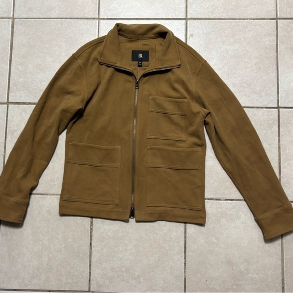 Banana Republic PONTE ZIP-UP CHORE COAT Hazel gaze/Tan Jacket size XS
